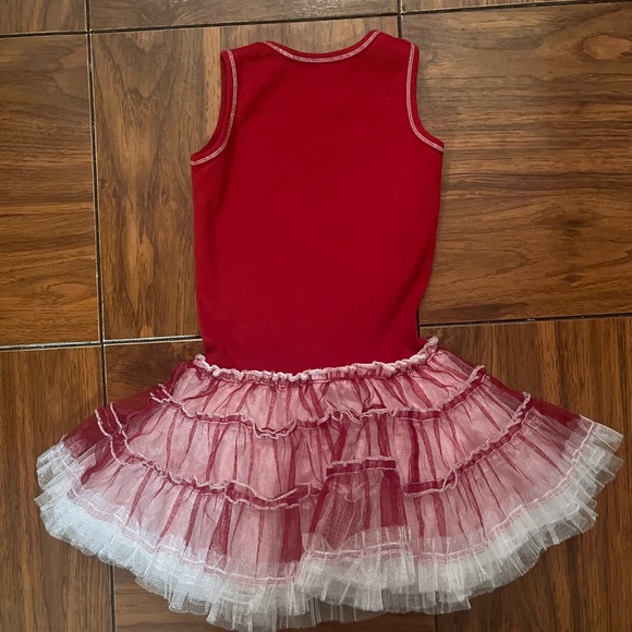 Ooh! La la! Couture Red and White Girls Dress - Picture 3 of 5